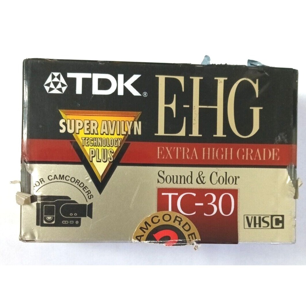 TDK EHG TC-30 VHSC Extra High Grade Super Avilyn Technology Plus Camcorder Tape